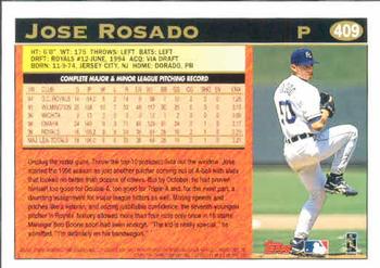 1997 Topps #409 Jose Rosado Back