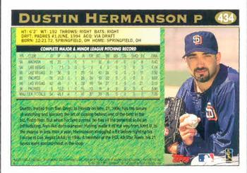 1997 Topps #434 Dustin Hermanson Back