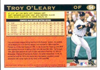 1997 Topps #54 Troy O'Leary Back