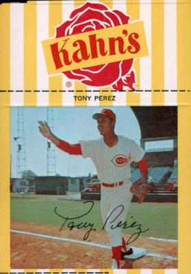 1967 Kahn's Wieners #NNO Tony Perez  Front