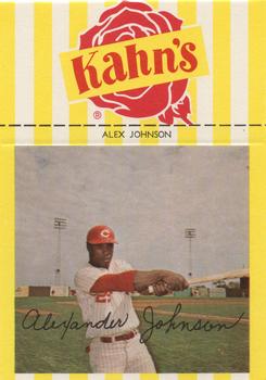1969 Kahn's Wieners #NNO Alex Johnson   Front