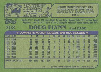 1982 Topps - Blackless #302 Doug Flynn Back