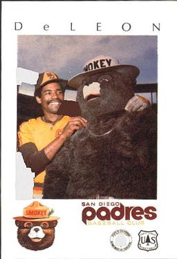 1984 San Diego Padres Smokey #NNO Luis DeLeon Front