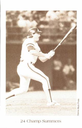 1984 Dennis Mock San Diego Padres Postcards #NNO Champ Summers Front