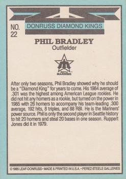 1986 Donruss #22 Phil Bradley Back