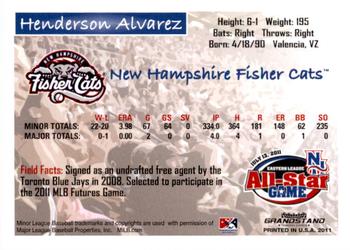 2011 Grandstand Eastern League All-Stars Eastern Division #NNO Henderson Alvarez Back
