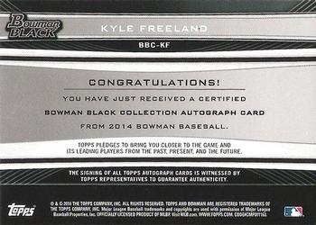 2014 Bowman Sterling - Bowman Black Collection Autographs #BBC-KF Kyle Freeland Back