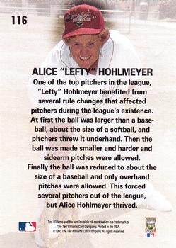 1993 Ted Williams #116 Alice Hohlmayer Back