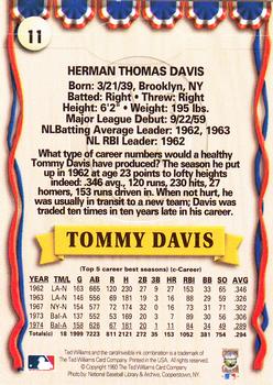 1993 Ted Williams #11 Tommy Davis Back