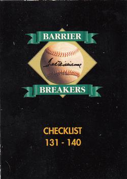 1993 Ted Williams #140 Checklist: 131-140 Front