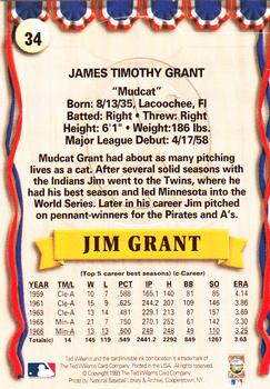 1993 Ted Williams #34 Jim Grant Back