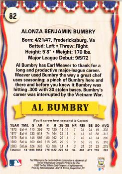 1993 Ted Williams #82 Al Bumbry Back