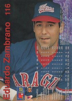 1995-96 Line Up Venezuelan Winter League #116 Eduardo Zambrano Back