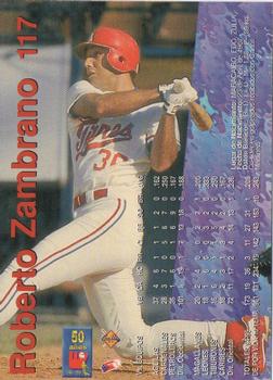 1995-96 Line Up Venezuelan Winter League #117 Roberto Zambrano Back
