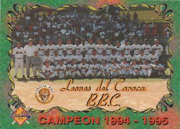 1995-96 Line Up Venezuelan Winter League #264 El Alboroto Front