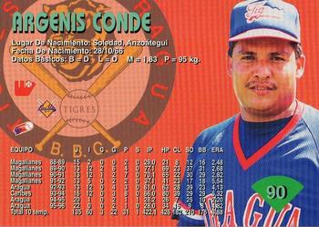 1996-97 Line Up Venezuelan Winter League #90 Argenis Conde Back