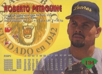 1996-97 Line Up Venezuelan Winter League #134 Roberto Petagine Back