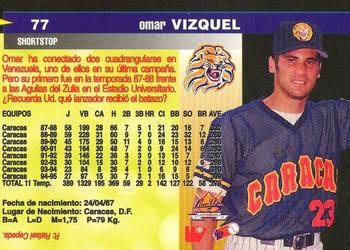 1997-98 Line Up Venezuelan Winter League #77 Omar Vizquel Back
