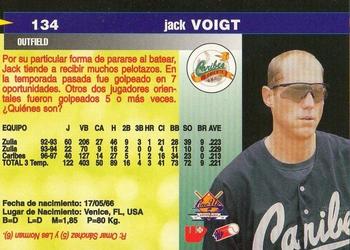 1997-98 Line Up Venezuelan Winter League #134 Jack Voigt Back