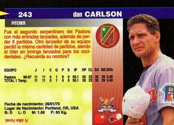 1997-98 Line Up Venezuelan Winter League #243 Dan Carlson Back