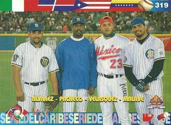 1997-98 Line Up Venezuelan Winter League #319 Bob Abreu / Clemente Alvarez / Jose Malave / Melvin Mora / Melchor Pacheco / Luis Polonia / Guillermo Velasquez Back