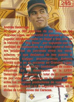 1998-99 Line Up Venezuelan Winter League #295 Andres Galarraga Back