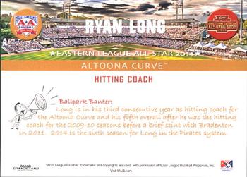 2014 Grandstand Eastern League All-Stars Western Squad #21 Ryan Long Back