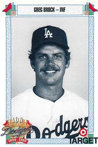 1990 Target Dodgers #78 Greg Brock Front