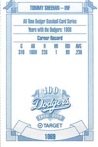 1990 Target Dodgers #1069 Tommy Sheehan Back