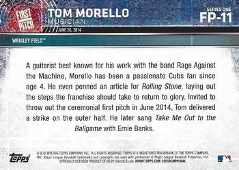 2015 Topps - First Pitch #FP-11 Tom Morello Back