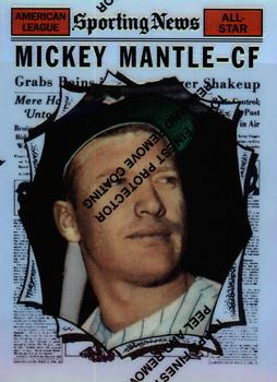 1997 Topps - Mickey Mantle Commemorative Reprints Finest Refractor #32 Mickey Mantle Front