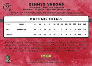 2015 Donruss #36 Kennys Vargas Back