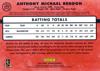2015 Donruss #177 Anthony Rendon Back