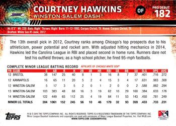 2015 Topps Pro Debut #182 Courtney Hawkins Back