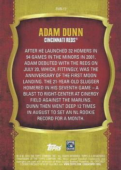 2015 Topps - First Home Run (Series One) #FHR-17 Adam Dunn Back