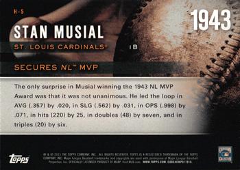 2015 Topps - Highlight of the Year #H-5 Stan Musial Back