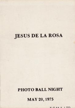 1975 TCMA Iowa Oaks #NNO Jesus de la Rosa Back