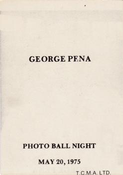1975 TCMA Iowa Oaks #NNO George Pena Back
