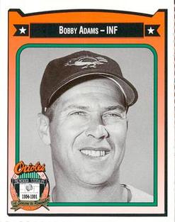 1991 Crown/Coca-Cola Baltimore Orioles #4 Bobby Adams Front