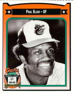 1991 Crown/Coca-Cola Baltimore Orioles #36 Paul Blair Front