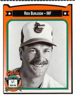 1991 Crown/Coca-Cola Baltimore Orioles #63 Rick Burleson Front