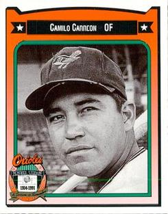 1991 Crown/Coca-Cola Baltimore Orioles #70 Camilo Carreon Front