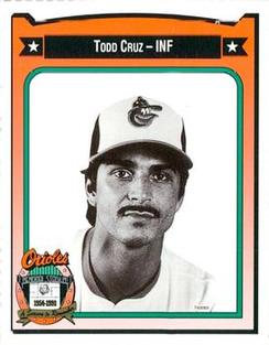 1991 Crown/Coca-Cola Baltimore Orioles #90 Todd Cruz Front