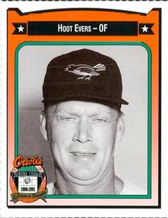 1991 Crown/Coca-Cola Baltimore Orioles #125 Hoot Evers Front