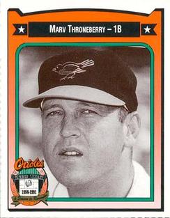 1991 Crown/Coca-Cola Baltimore Orioles #457 Marv Throneberry Front