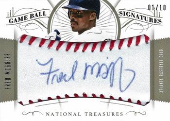 2014 Panini National Treasures - Game Ball Signatures #33 Fred McGriff Front