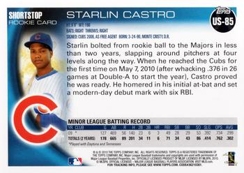 2010 Topps Update #US-85 Starlin Castro Back