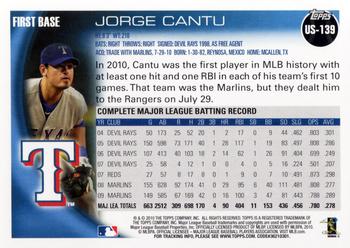 2010 Topps Update #US-139 Jorge Cantu Back
