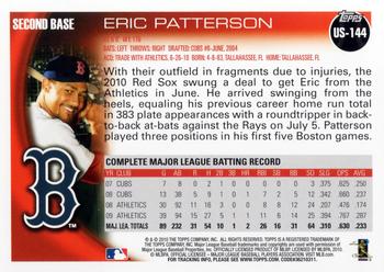 2010 Topps Update #US-144 Eric Patterson Back