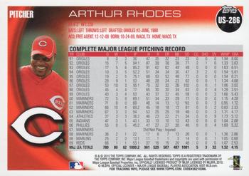 2010 Topps Update #US-286 Arthur Rhodes Back